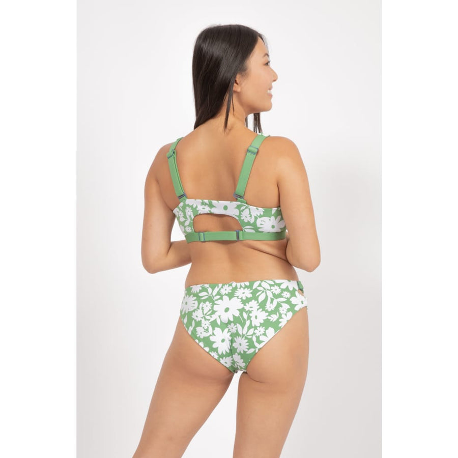 Caparica Top in Green Moonflower / Mint - bikini top